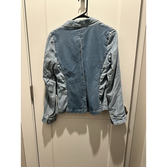 Women’s Pilcro by anthropology jean blazer size XS Blue Jacket - Picture 4 of 4